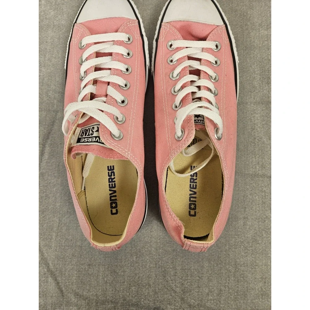 Converse Chuck Taylor All Star Low Mens 8.5 Womens 10.5 Pink Canvas Sneakers OX
